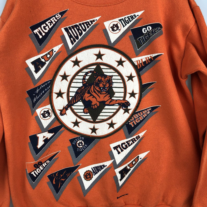 Vintage 90'S SATURDAY'S HERO college sweatshirt, made in the USA, size M, men's cotton orange type Vintage Second Hand