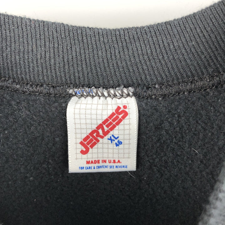 Vintage 1980'S Jerzees college sweatshirt, made in the USA, men's size XL cotton black type Vintage Second Hand