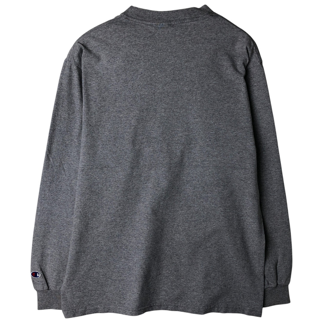 Champion Authentic Athletic Apparel Stars and Stripes Long Sleeve T-Shirt, Men's Size Medium cotton gray type Vintage Second Hand