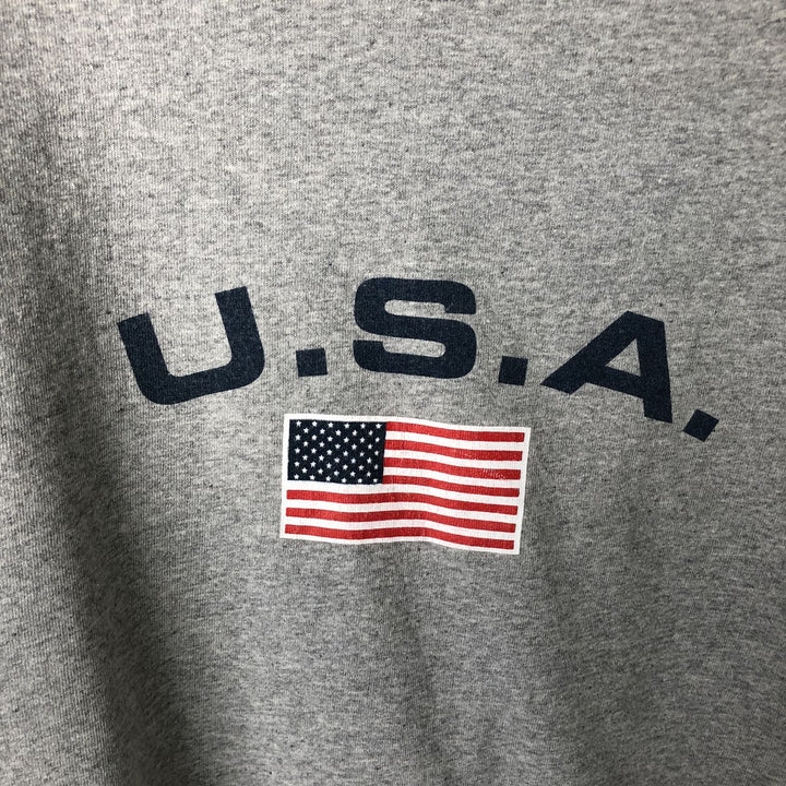 Champion Authentic Athletic Apparel Stars and Stripes Long Sleeve T-Shirt, Men's Size Medium cotton gray type Vintage Second Hand
