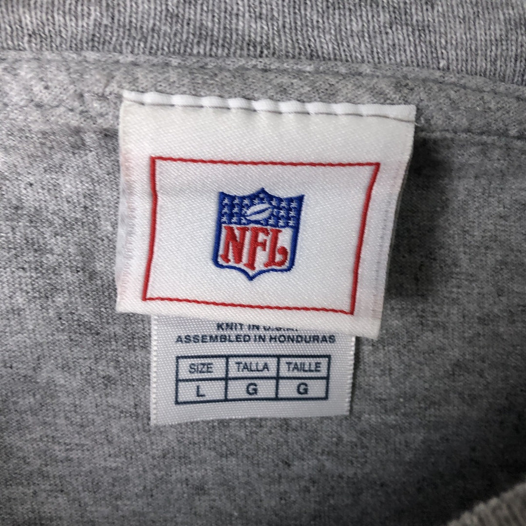 NFL WASHINGTON REDSKINS Washington Redskins Long Sleeve T-Shirt, Men's Size L cotton gray type Vintage Second Hand