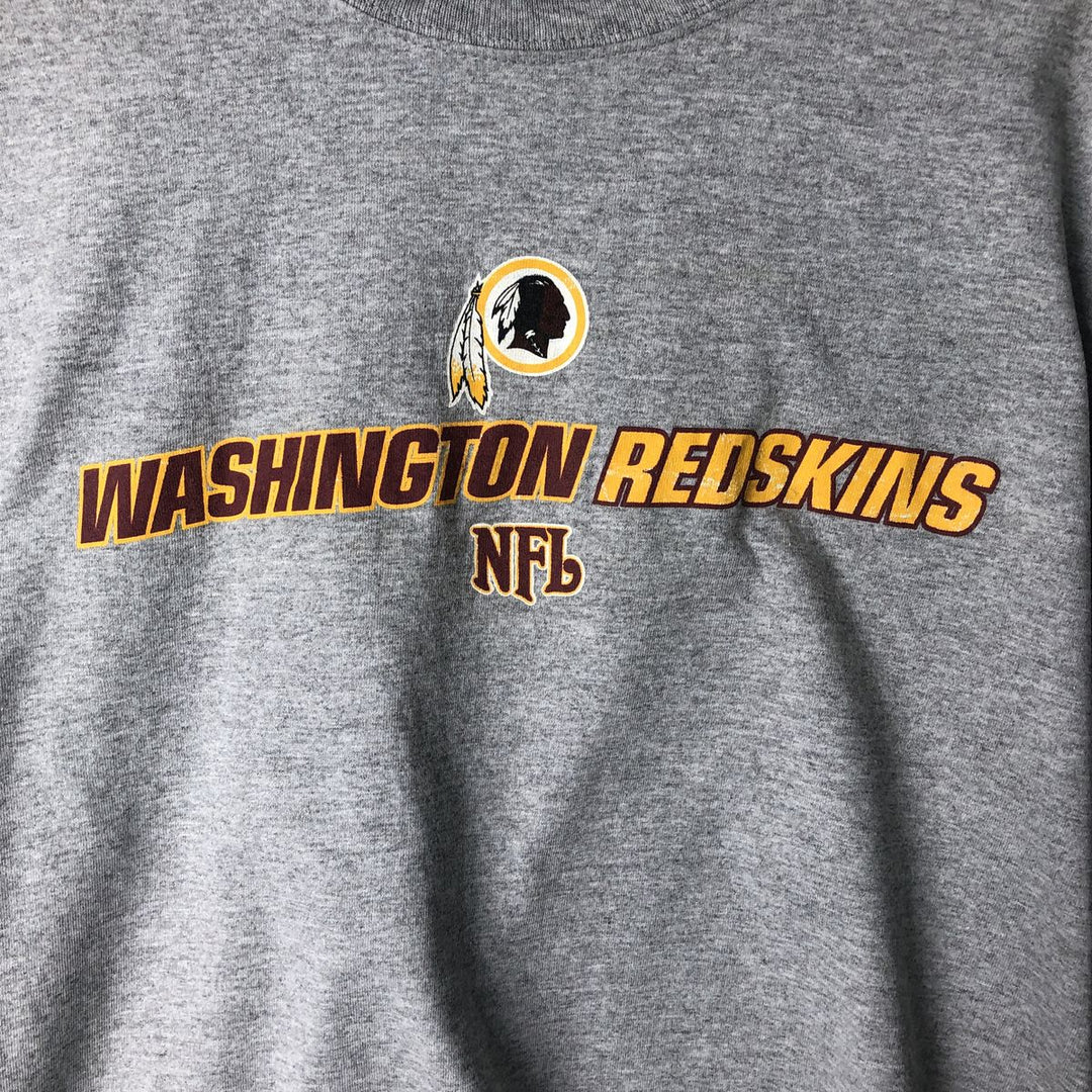 NFL WASHINGTON REDSKINS Washington Redskins Long Sleeve T-Shirt, Men's Size L cotton gray type Vintage Second Hand