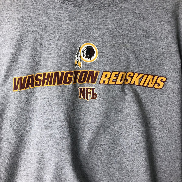 NFL WASHINGTON REDSKINS Washington Redskins Long Sleeve T-Shirt, Men's Size L cotton gray type Vintage Second Hand