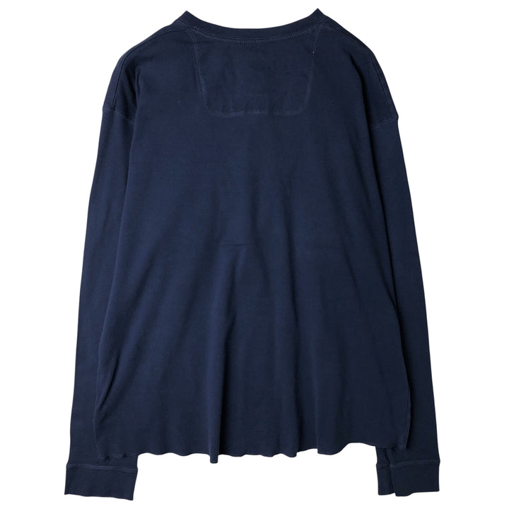 Levi's Henley neck long T-shirt, men's size XL cotton navy blue type Vintage Second Hand