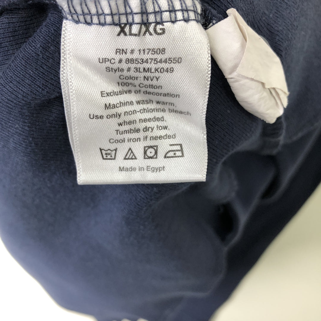 Levi's Henley neck long T-shirt, men's size XL cotton navy blue type Vintage Second Hand