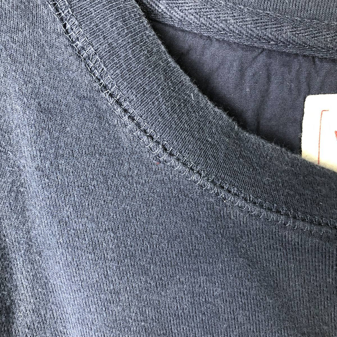 Levi's Henley neck long T-shirt, men's size XL cotton navy blue type Vintage Second Hand