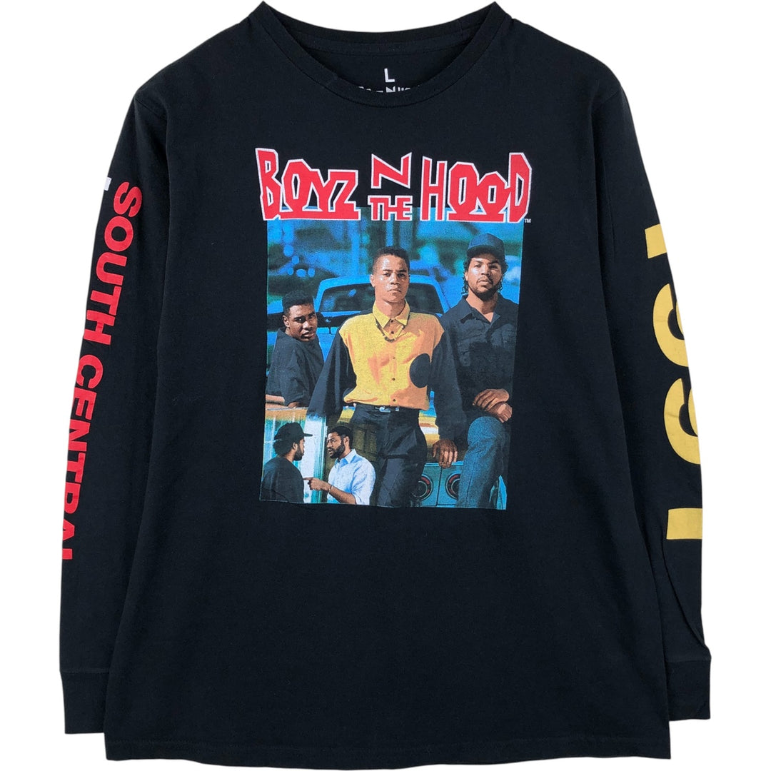 Boyz n the Hood Movie Long Sleeve T-Shirt, Men's Size L cotton black type Vintage Second Hand