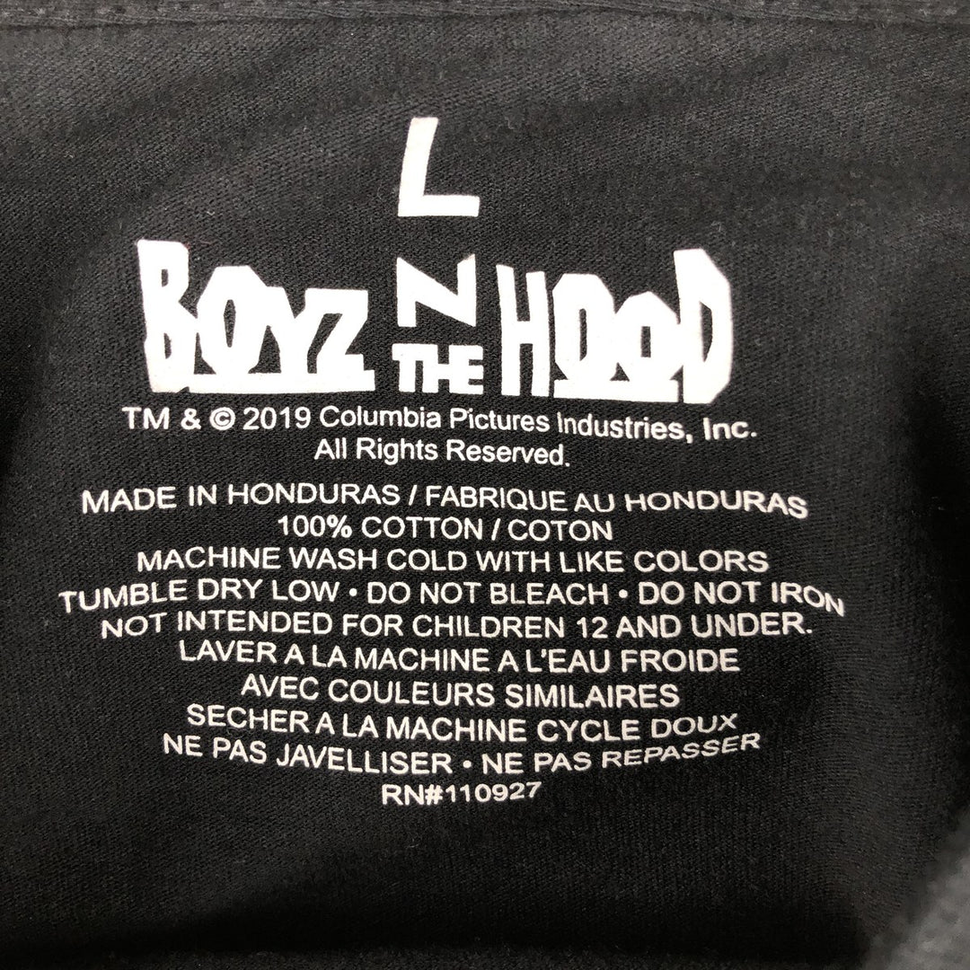 Boyz n the Hood Movie Long Sleeve T-Shirt, Men's Size L cotton black type Vintage Second Hand