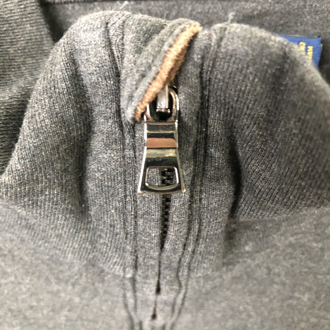 Ralph Lauren POLO RALPH LAUREN Half-Zip Long T-Shirt, Men's XL cotton black type Vintage Second Hand