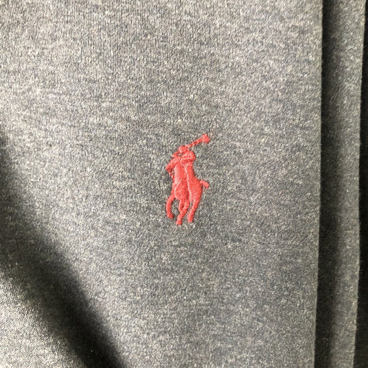 Ralph Lauren POLO RALPH LAUREN Half-Zip Long T-Shirt, Men's XL cotton black type Vintage Second Hand