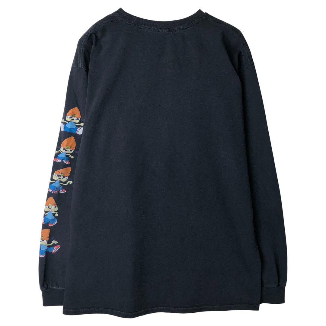 PARAPPA THE RAPPER Long Sleeve T-Shirt, Men's Size L cotton black type Vintage Second Hand