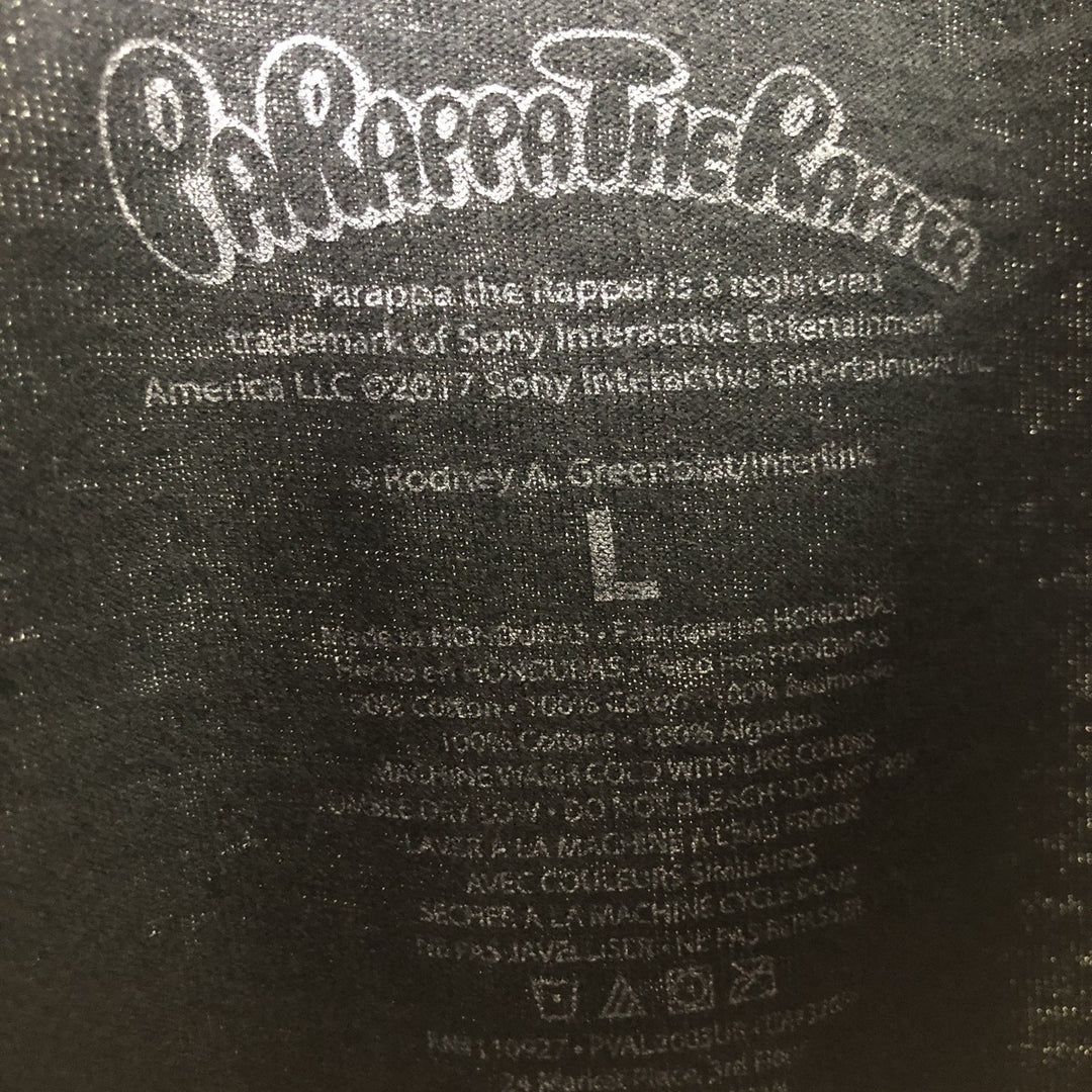 PARAPPA THE RAPPER Long Sleeve T-Shirt, Men's Size L cotton black type Vintage Second Hand