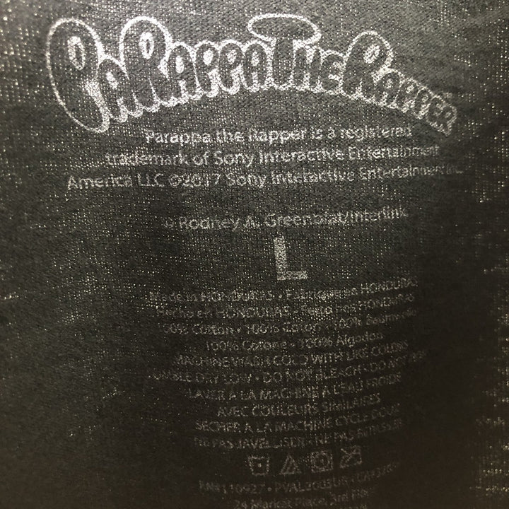 PARAPPA THE RAPPER Long Sleeve T-Shirt, Men's Size L cotton black type Vintage Second Hand
