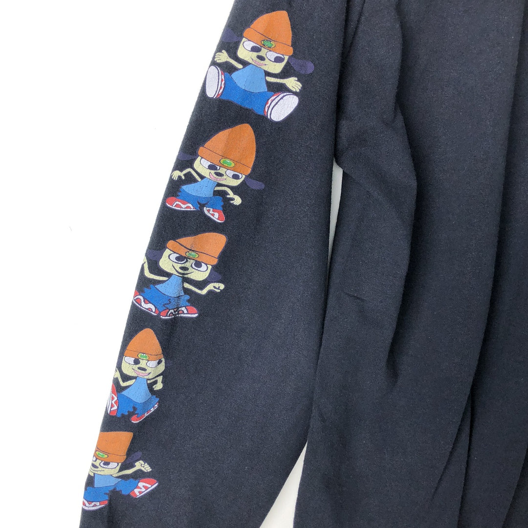 PARAPPA THE RAPPER Long Sleeve T-Shirt, Men's Size L cotton black type Vintage Second Hand