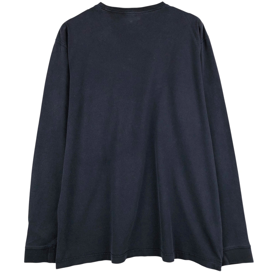 Eddie Bauer long-sleeved T-shirt, men's size L cotton navy blue type Vintage Second Hand