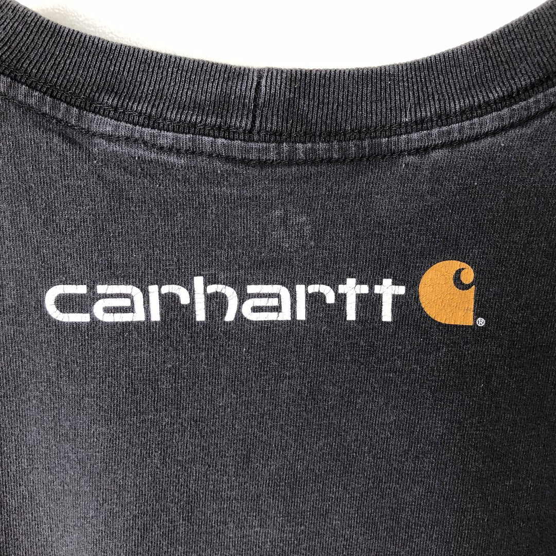 Carhartt Original Fit Long Sleeve T-Shirt, Men's XL cotton black type Vintage Second Hand