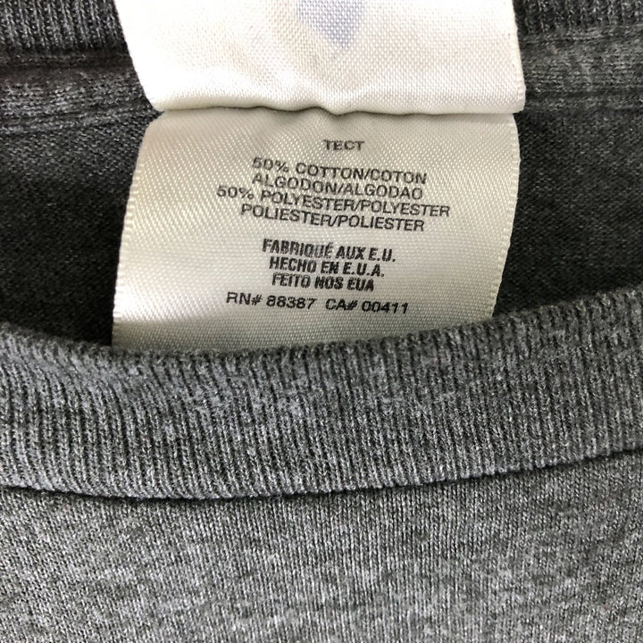 Adidas long-sleeved T-shirt, made in the USA, men's size L cotton Charcoal Vintage Second Hand