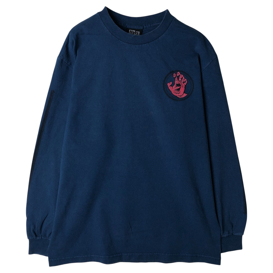 NHS Long Sleeve T-Shirt, Men's Size Small unclear blue type Vintage Second Hand