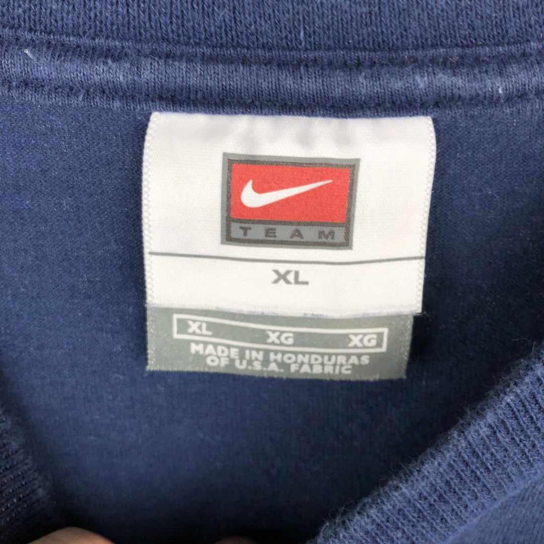Nike Team Long Sleeve T-Shirt, Men's XL cotton navy blue type Vintage Second Hand