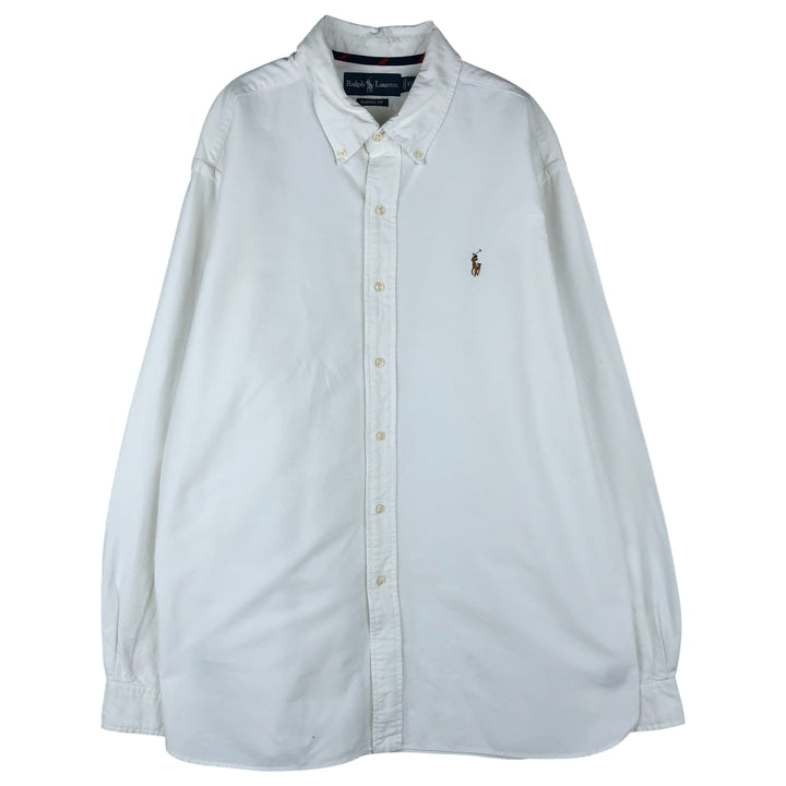 Ralph Lauren Classic Fit Long Sleeve Button Down Shirt Men's XL cotton white type Vintage Second Hand