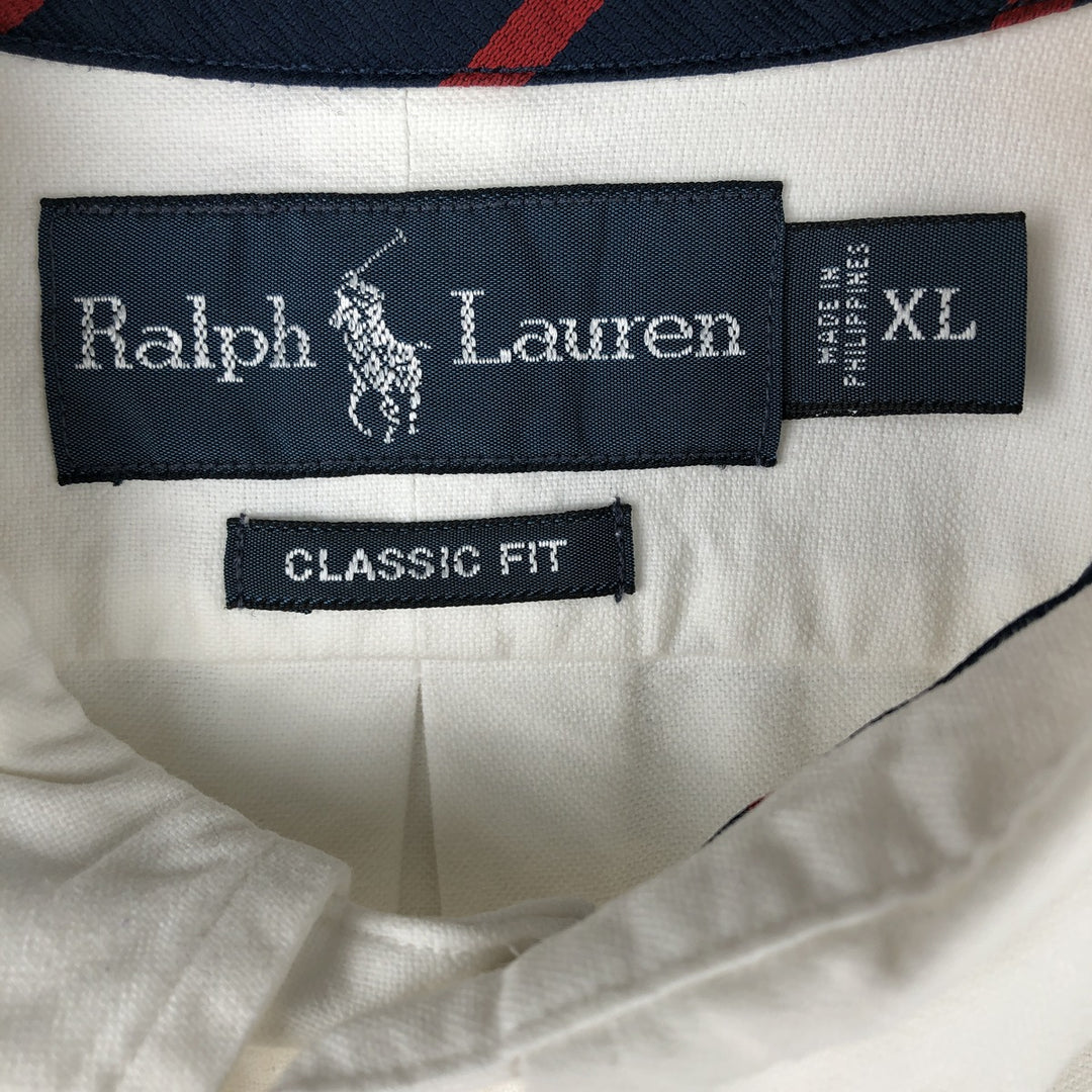 Ralph Lauren Classic Fit Long Sleeve Button Down Shirt Men's XL cotton white type Vintage Second Hand