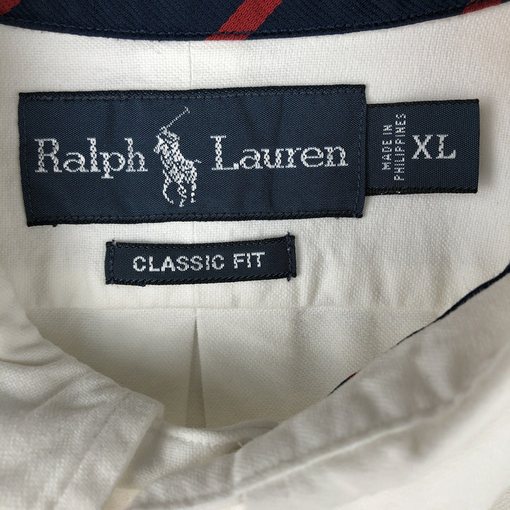 Ralph Lauren Classic Fit Long Sleeve Button Down Shirt Men's XL cotton white type Vintage Second Hand