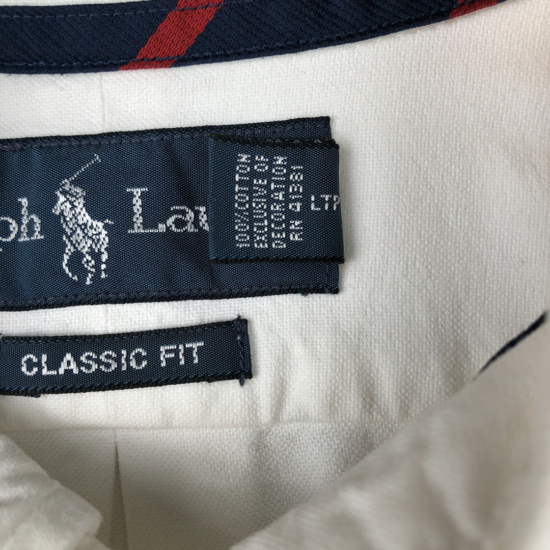 Ralph Lauren Classic Fit Long Sleeve Button Down Shirt Men's XL cotton white type Vintage Second Hand