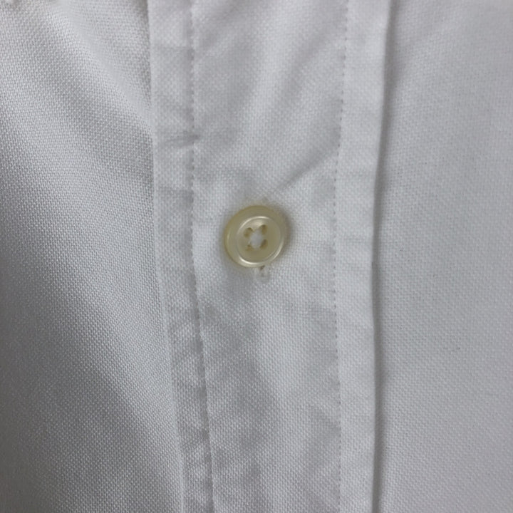Ralph Lauren YARMOUTH long sleeve button down shirt, men's size L cotton white type Vintage Second Hand