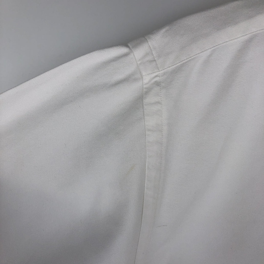 Ralph Lauren YARMOUTH long sleeve button down shirt, men's size L cotton white type Vintage Second Hand