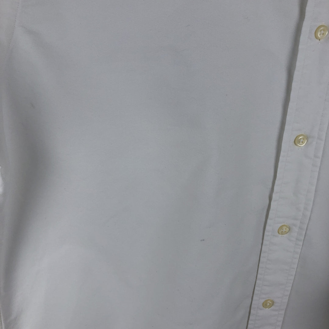 Ralph Lauren YARMOUTH long sleeve button down shirt, men's size L cotton white type Vintage Second Hand
