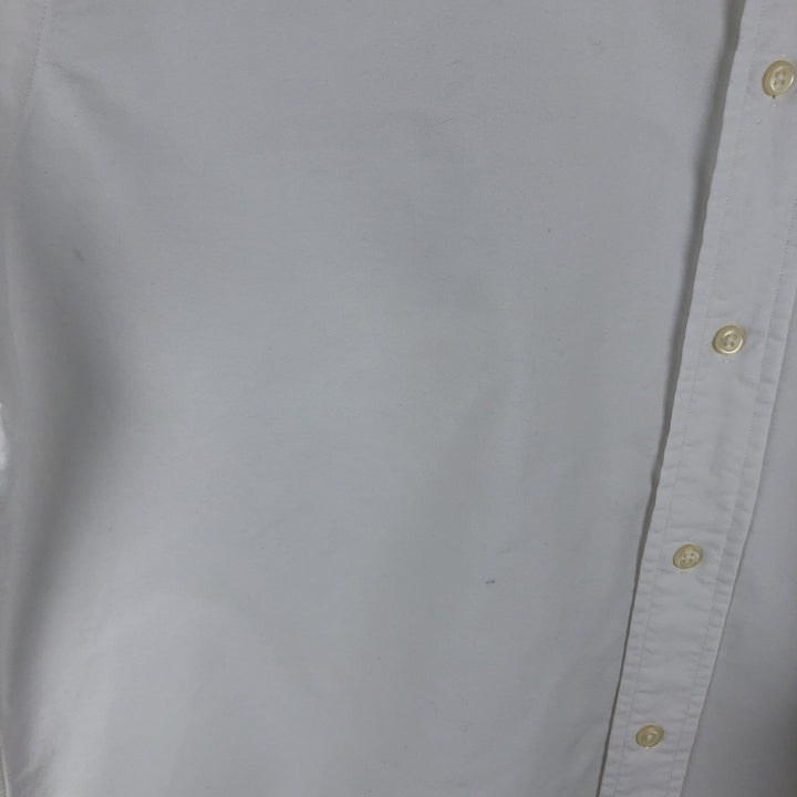 Ralph Lauren YARMOUTH long sleeve button down shirt, men's size L cotton white type Vintage Second Hand