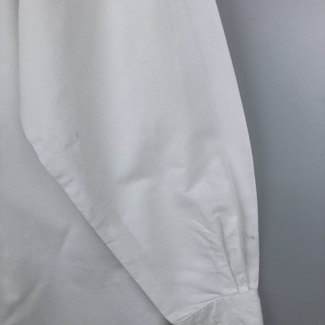 Ralph Lauren YARMOUTH long sleeve button down shirt, men's size L cotton white type Vintage Second Hand