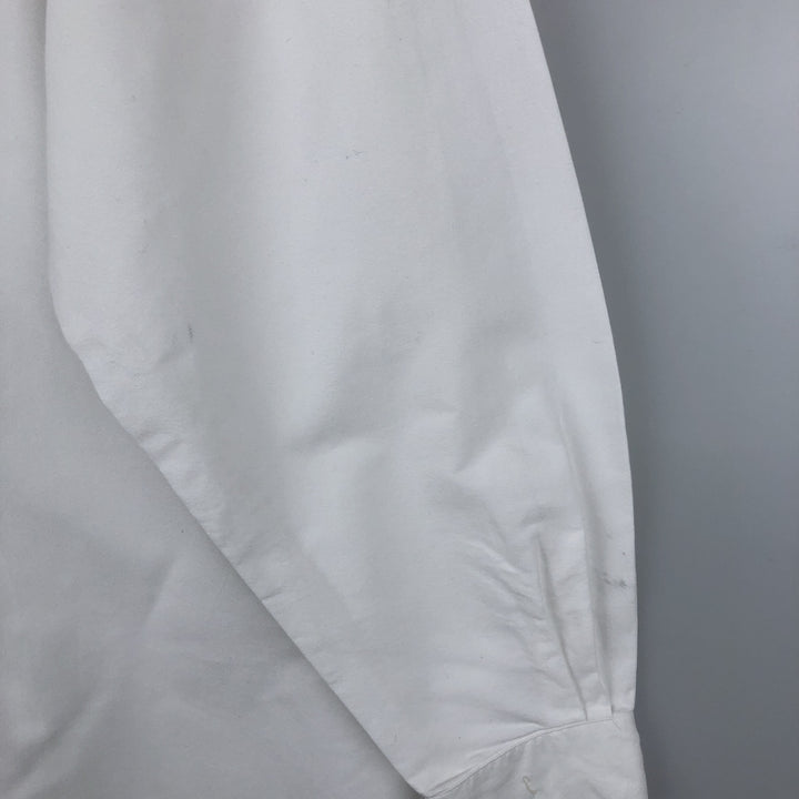 Ralph Lauren YARMOUTH long sleeve button down shirt, men's size L cotton white type Vintage Second Hand