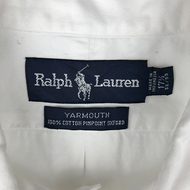 Ralph Lauren YARMOUTH long sleeve button down shirt, men's XL size cotton white type Vintage Second Hand