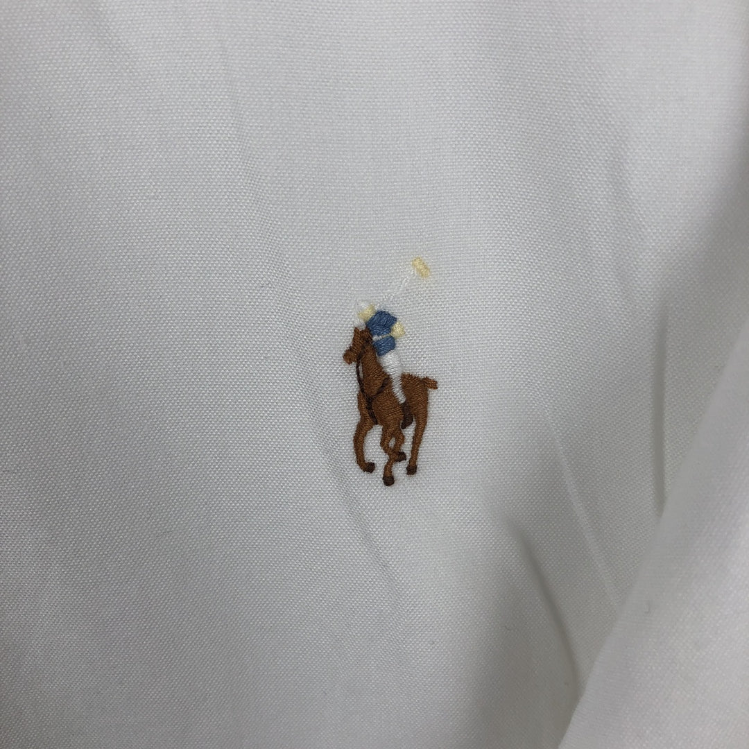Ralph Lauren YARMOUTH long sleeve button down shirt, men's XL size cotton white type Vintage Second Hand