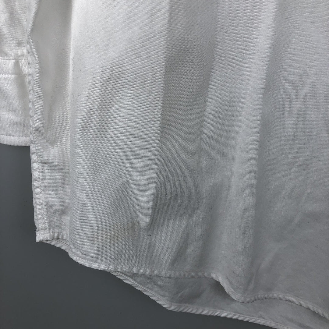 Ralph Lauren YARMOUTH long sleeve button down shirt, men's XL size cotton white type Vintage Second Hand