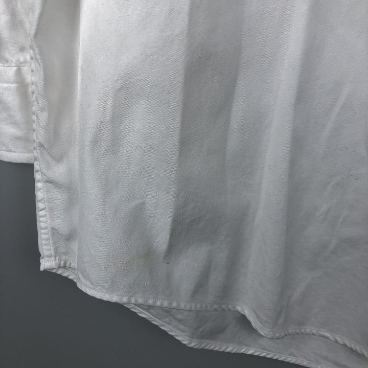Ralph Lauren YARMOUTH long sleeve button down shirt, men's XL size cotton white type Vintage Second Hand