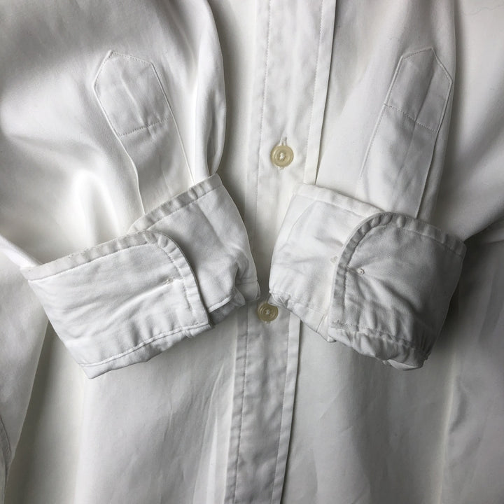 Ralph Lauren YARMOUTH long sleeve button down shirt, men's XL size cotton white type Vintage Second Hand