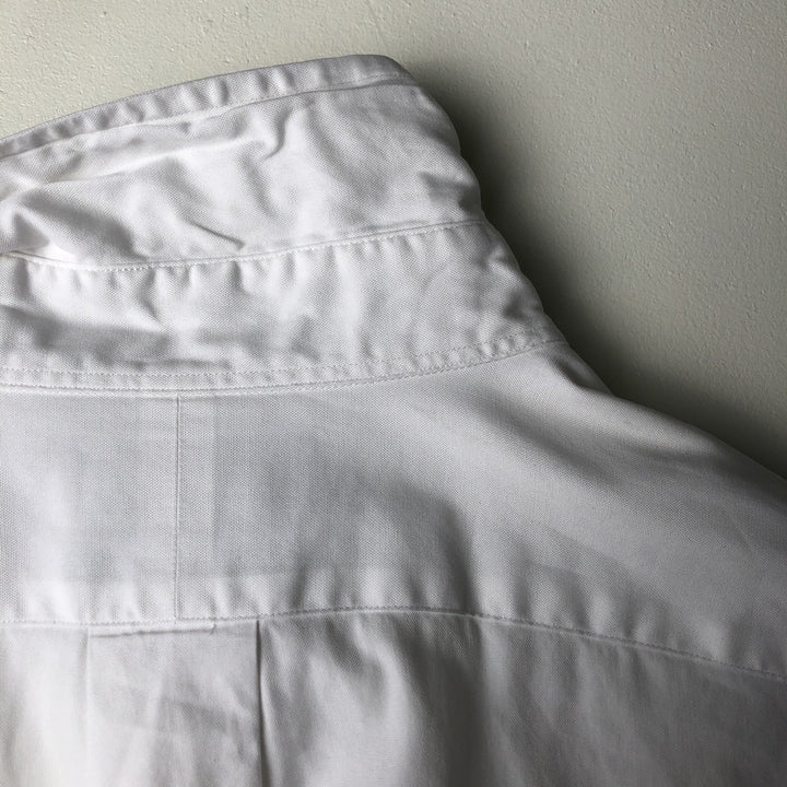Ralph Lauren YARMOUTH long sleeve button down shirt, men's XL size cotton white type Vintage Second Hand