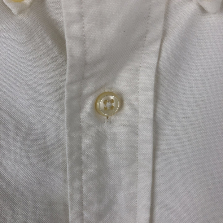 Ralph Lauren YARMOUTH long sleeve button down shirt, men's size L cotton white type Vintage Second Hand