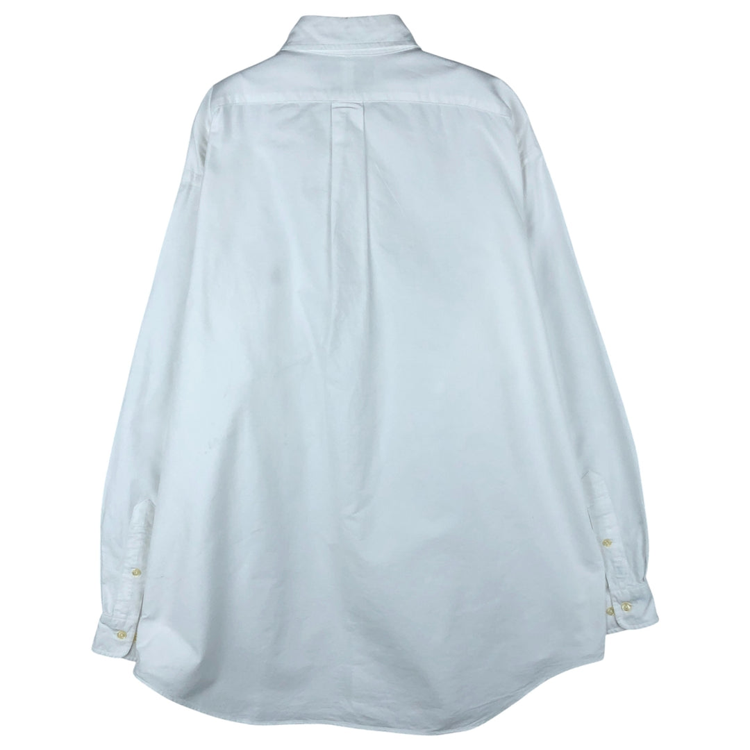 Ralph Lauren YARMOUTH long sleeve button down shirt, men's XL size cotton white type Vintage Second Hand