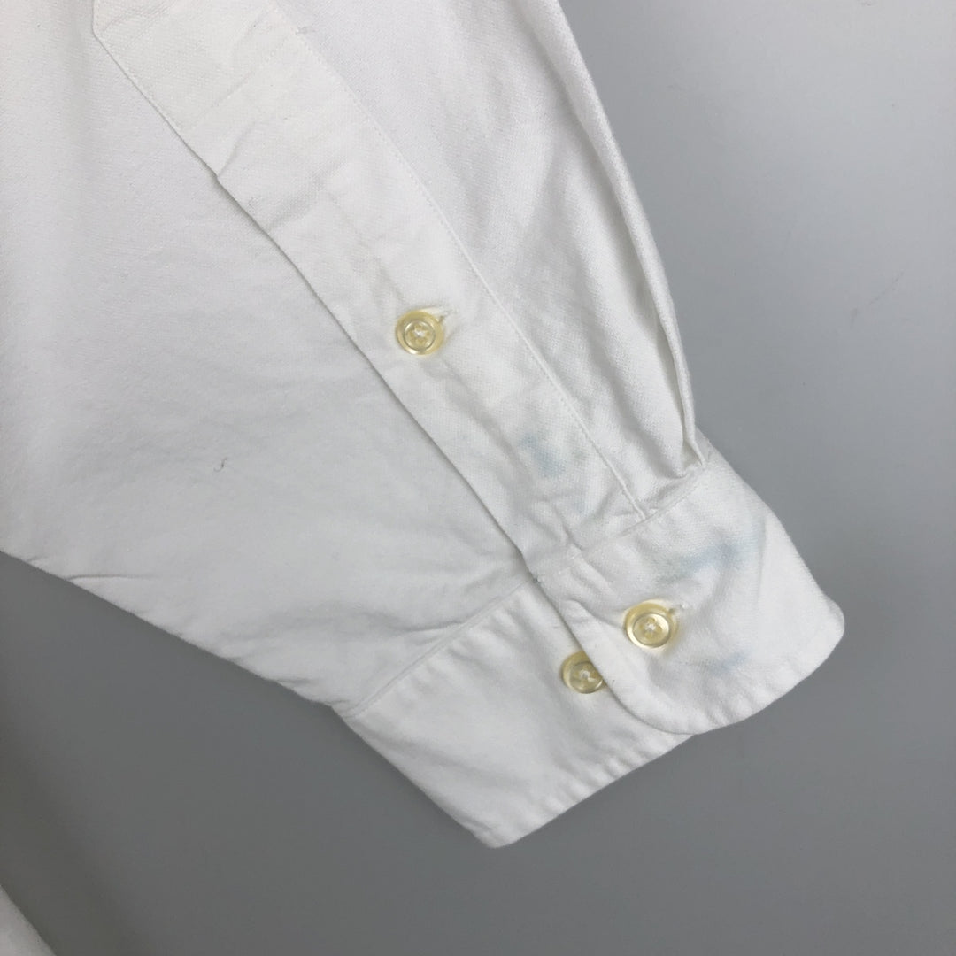 Ralph Lauren YARMOUTH long sleeve button down shirt, men's XL size cotton white type Vintage Second Hand