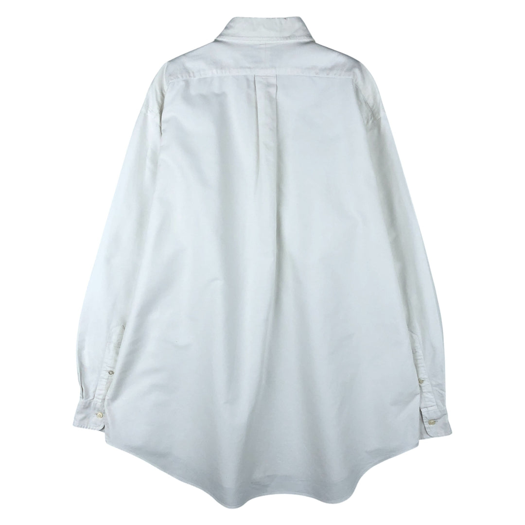 Ralph Lauren YARMOUTH long sleeve button down shirt, men's XL size cotton white type Vintage Second Hand