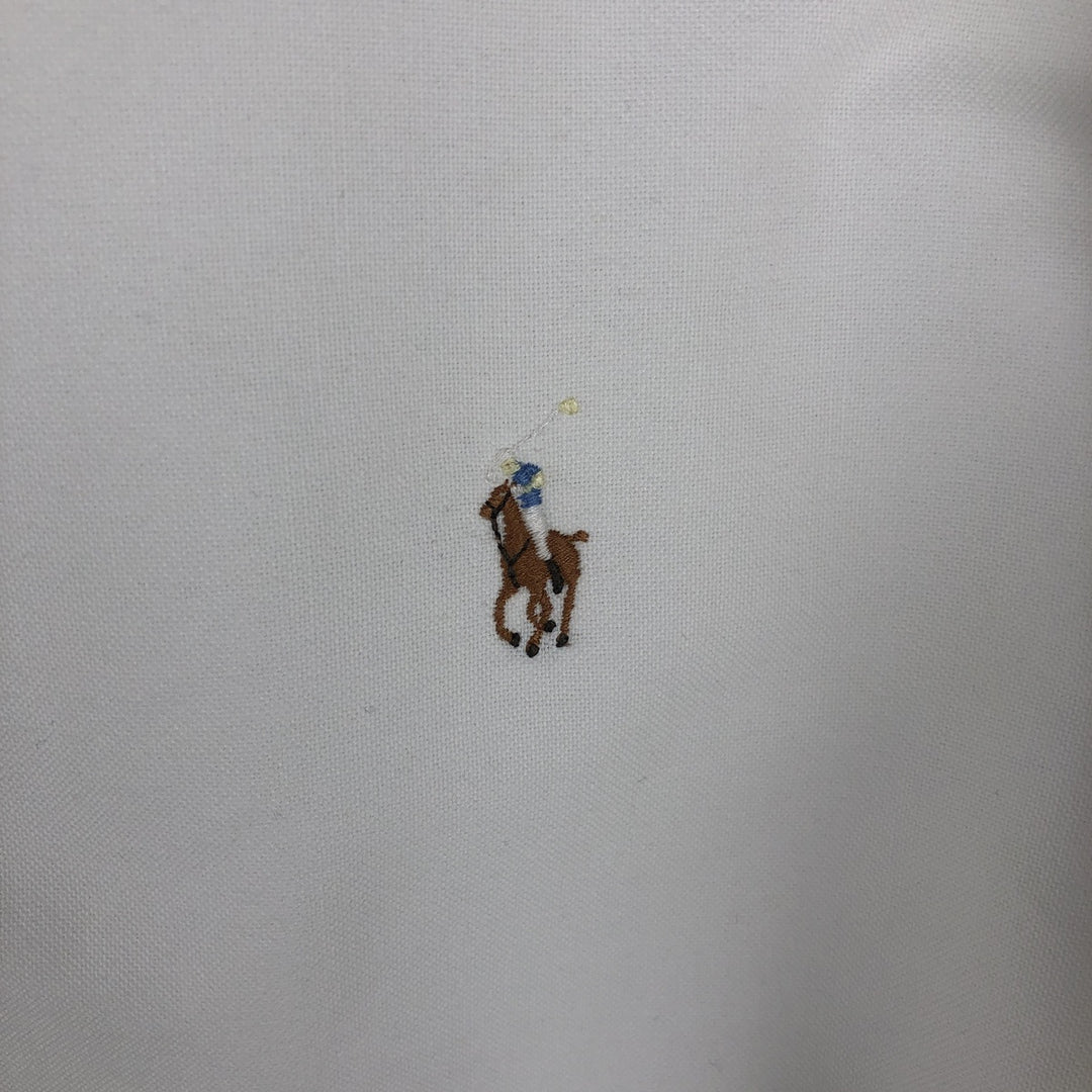Ralph Lauren YARMOUTH long sleeve button down shirt, men's XL size cotton white type Vintage Second Hand