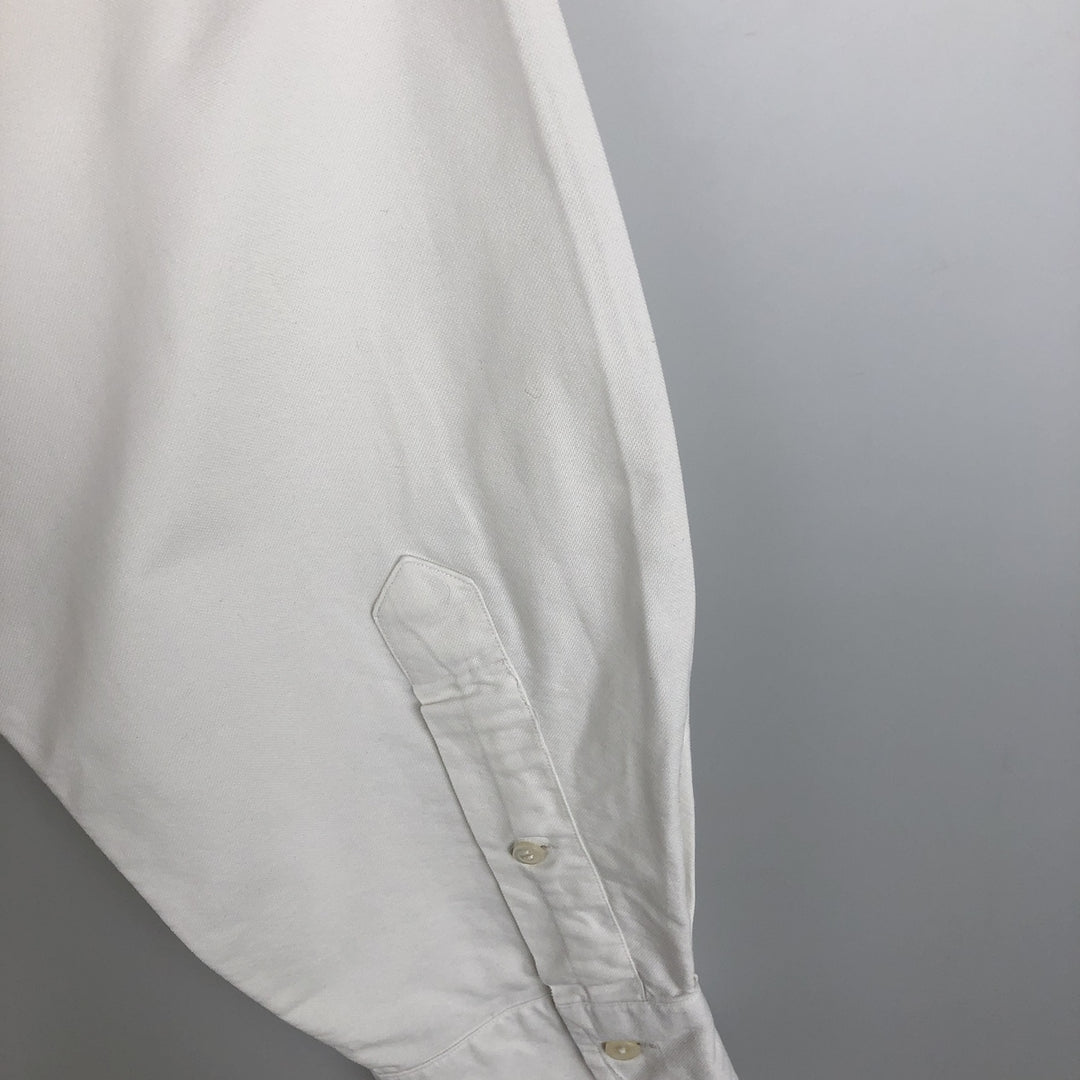 Ralph Lauren YARMOUTH long sleeve button down shirt, men's XL size cotton white type Vintage Second Hand