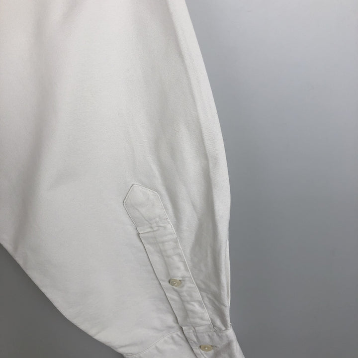 Ralph Lauren YARMOUTH long sleeve button down shirt, men's XL size cotton white type Vintage Second Hand