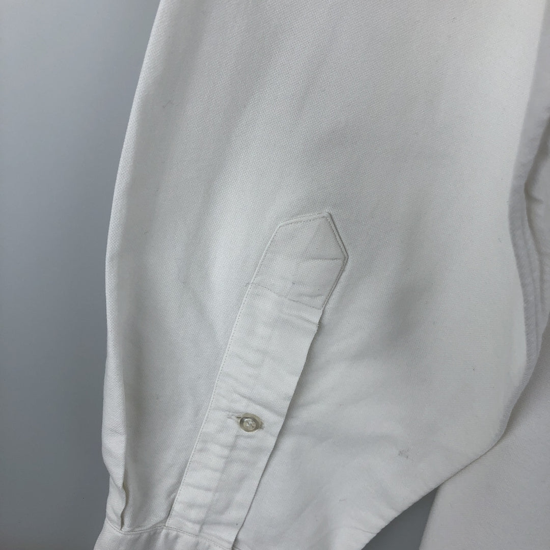Ralph Lauren YARMOUTH long sleeve button down shirt, men's XL size cotton white type Vintage Second Hand