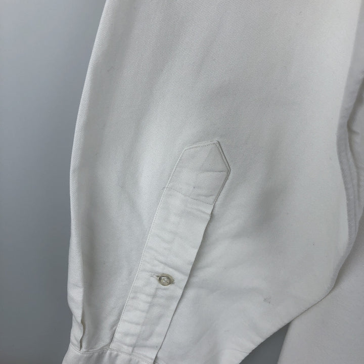 Ralph Lauren YARMOUTH long sleeve button down shirt, men's XL size cotton white type Vintage Second Hand