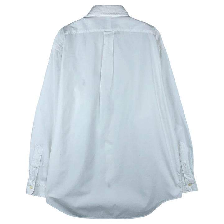 Ralph Lauren YARMOUTH long sleeve button down shirt, men's size L cotton white type Vintage Second Hand