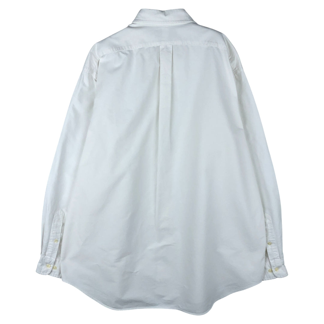 Ralph Lauren YARMOUTH long sleeve button down shirt, men's XL size cotton white type Vintage Second Hand